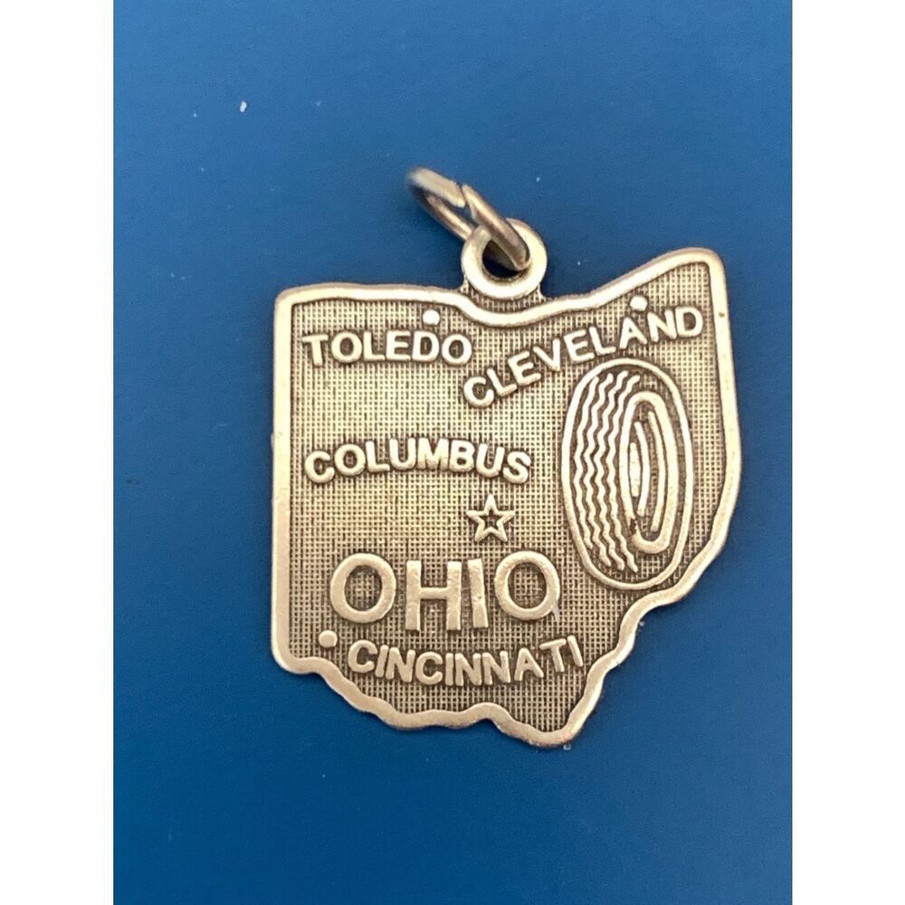 .925 Ohio Sterling Silver Jewelry Charm #travel #Cleveland #Cincinnati